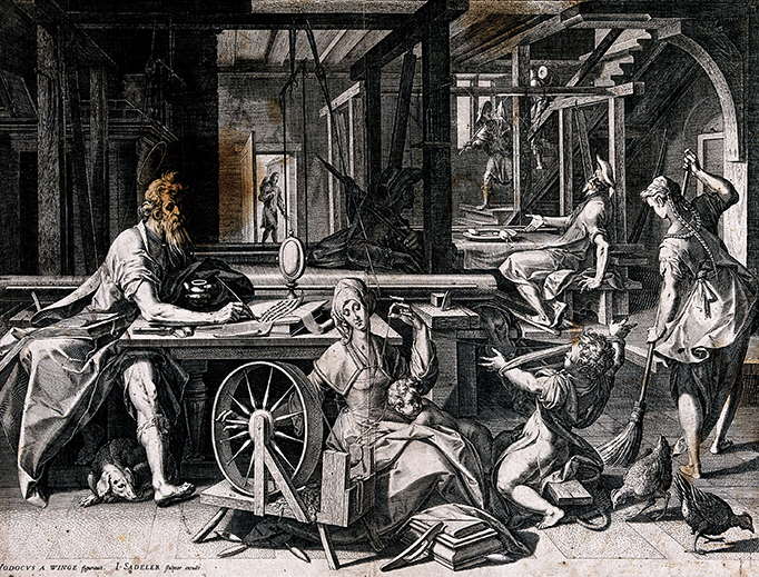 V0039575 St. Paul is staying in the house of Aquila and his wife Pris